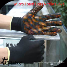 SRSAFETY 15G Nylon Spandex Nitril Handschuhe gedruckt mit Logo in Nantong